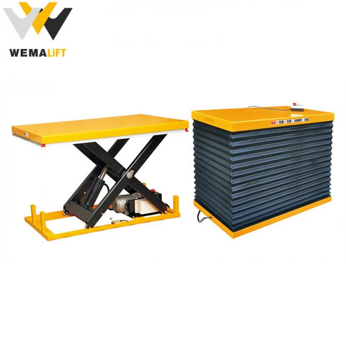 Table élévatrice hydraulique stationnaire électrique de Wemalift 1000kg
